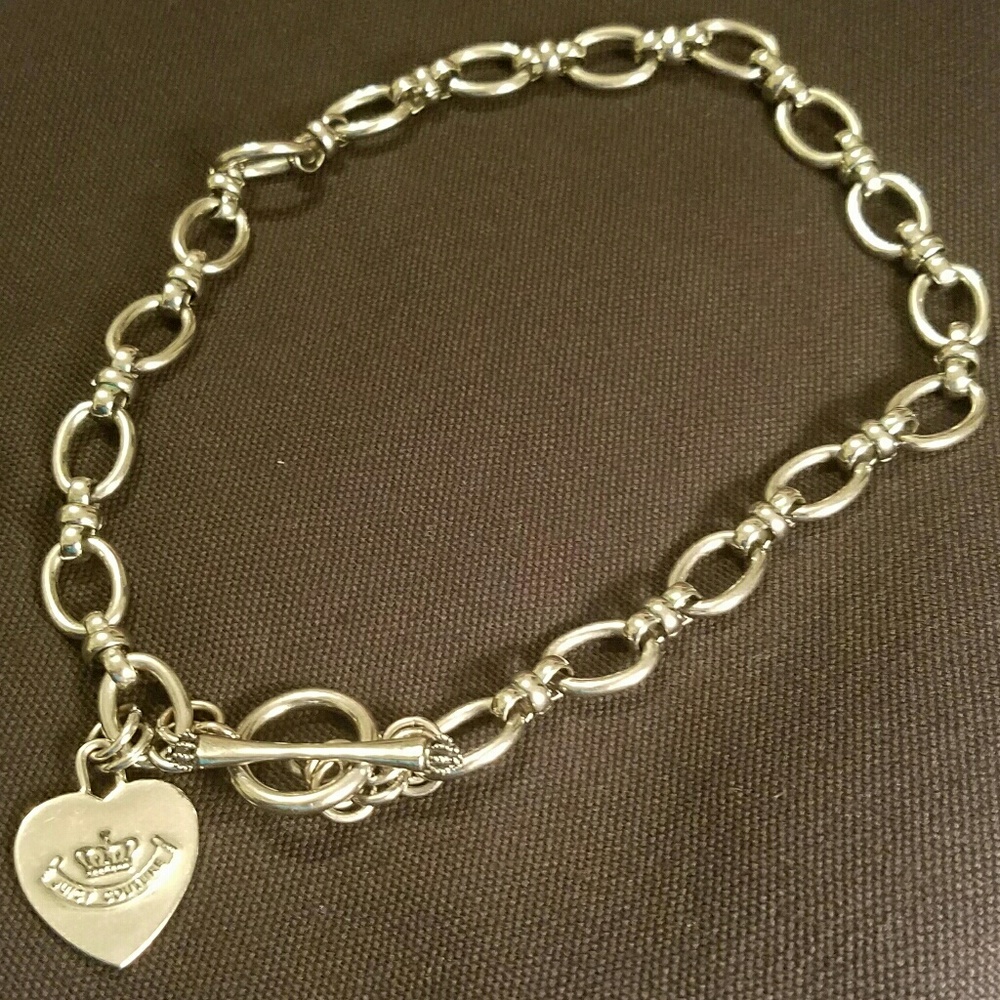 Juicy Couture Silver Heart Starter Necklace